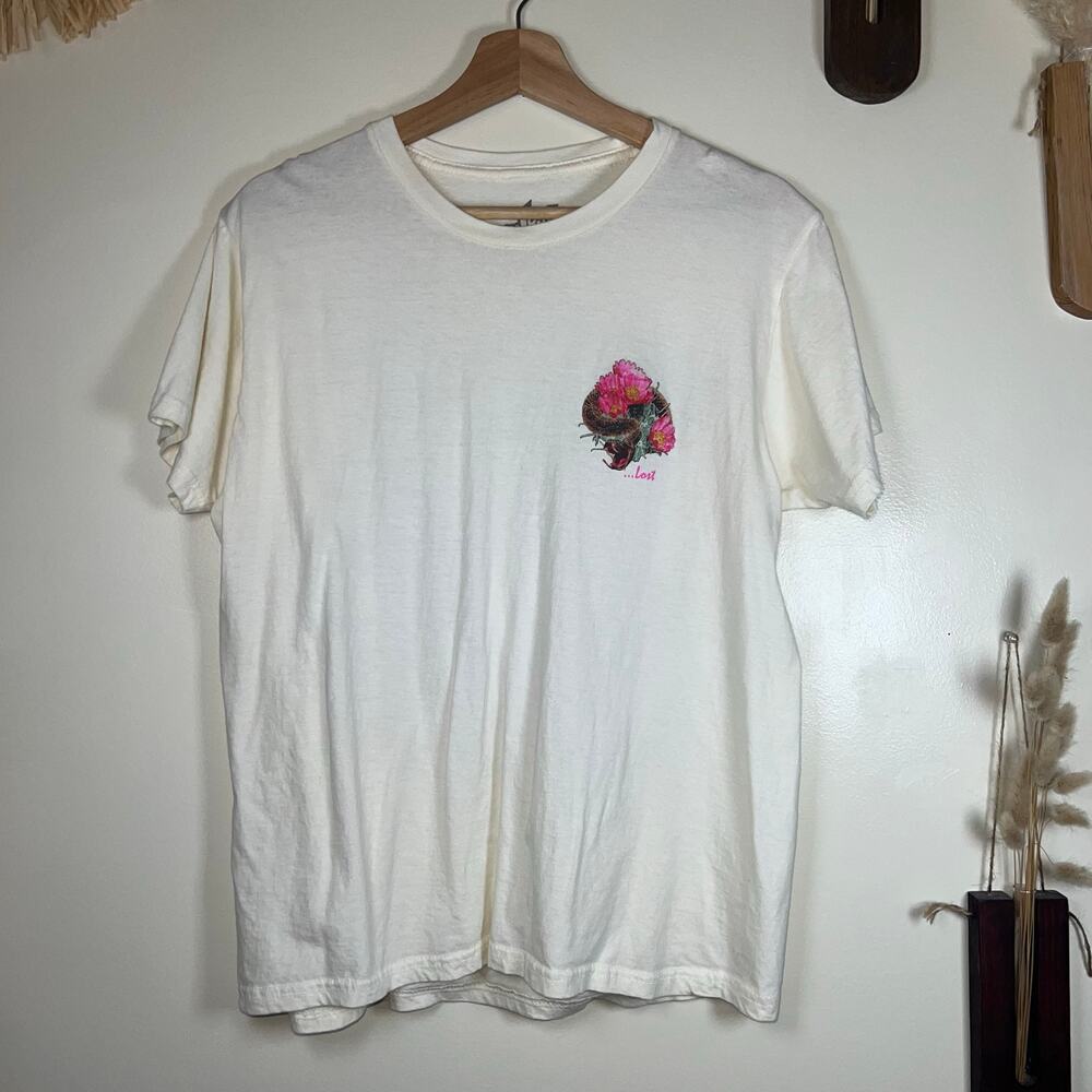Lost T-Shirt Medium Desert Cactus/Snake Graphic